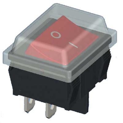China waterproof with cover IP65 red button/pin/terminal rocker switch plastic dpdt HS8-F7-6-04Q100-BR HS8-F7-6-04Q100-BR 03(001) for sale