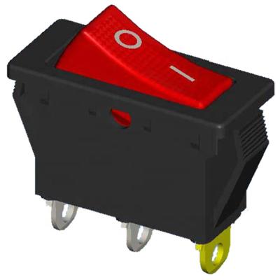 China 16A illuminated t85 250VAC rocker switch light with red light KCD3 HS9-C3-01Q2B1-BR03 for sale
