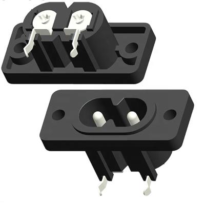 China Solder Connector Pins AC Inlet Industrial Power Socket For PCB In Screw Holder for sale