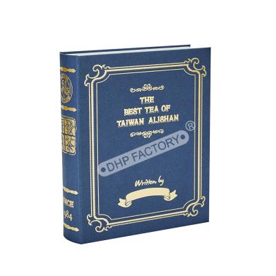China Eco-bewuste boeken als decoratie doos met elegante gouden folie afwerking Te koop