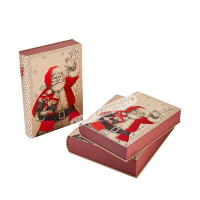 China Kerst Wit Decoratieve Boeken Doos Voor Kind Geschenk Verpakking Te koop