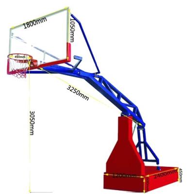 China Hiigh Quality Steel High Quality Basketball Stand Manual or Electric Hydraulic Basketball Hoop Portable Basketball Hoop/System for export for sale