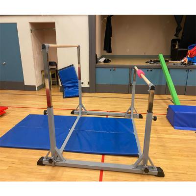 China High quality fiberglass with wooden cover High Quality Gymnastic Parallel bars Mini Horizontal Bar Gymnastic Uneven Bars For Children for sale