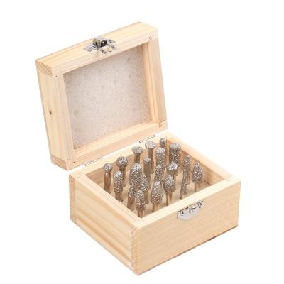 China 20PCS/Set 6mm Shank Vacuum Welded Diamond Drill Bit Burr Grinding Head Rotary Tool For Stone Concrete Cutting Marble Granite 6MM 20 Pcs/Set for sale