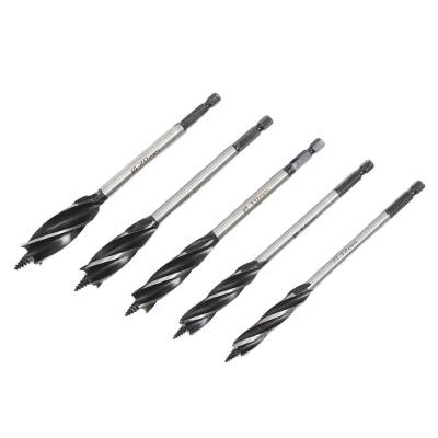 China # 5PCS/SET 12-20MM High Speed Steel Twist Drill Bit Long Four-slot Four-bladed Woodworking Tools Drill Bit Hole Saw for sale