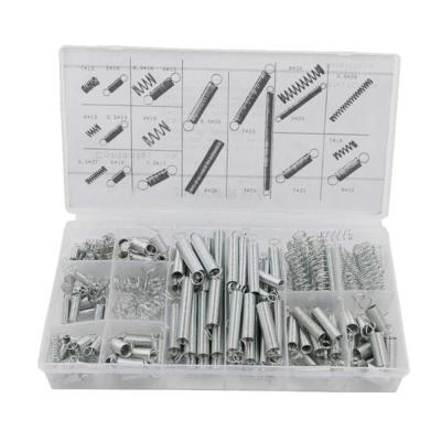 China Galvanized Assortment Spiral Springs Extension Kit Silver Color Suit (200Pcs) of Compression Springs Repair Tool for sale