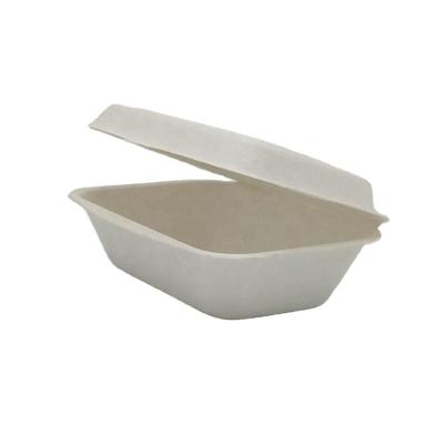 China 8 Inch Bagasse Food Container Disposable Compostable Sugarcane Tableware To Go Box 100 Biodegradable Food Box for sale