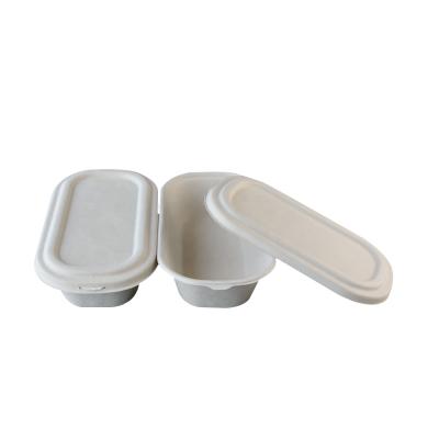 China Disposable Biodegradable Biodegradable Bagasse Take Out Food Salad Box With Cover for sale