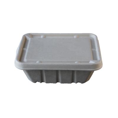 China Biodegradable take out box 100%biodegradable sugar cane bagasse pupl paper take away box with lid for sale