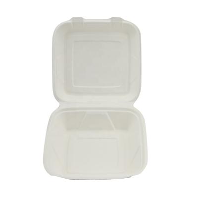 China Wholesale Biodegradable Bagasse Healthy Takeaway Food Packaging Disposable Food Take Out Box For Fried Chicken for sale