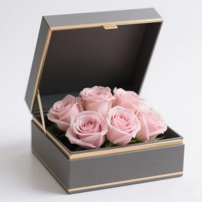 China Eco Friendly Custom Printed Rose Flower Gift Box With Color Options And Recycled Materials for sale