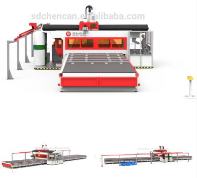 China Refrigerated Truck Body Sandwich Panel Cutting CNC Router Machine With 5 Axis Cutting Saw for sale