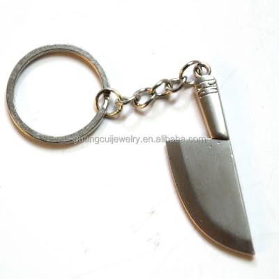 China The Latest Promotional Custom Souvenir Metal Tool Kitchen Knife Key Chain for sale