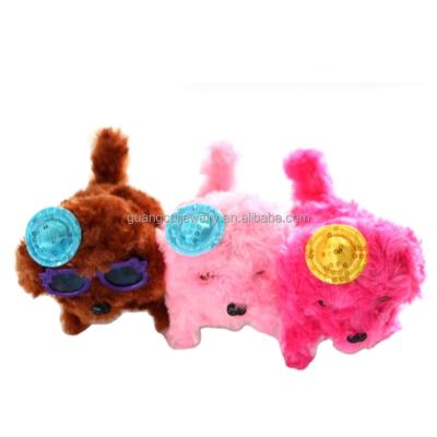 China Promotonal Fashion Stuffed Animal Plush Toy Dog Toy Barking Sound Walk Backward With Snap Eye for sale