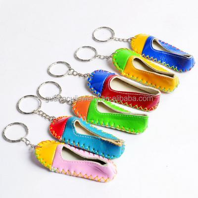 China Plastic Korean Handmade Key Chain Keyring Shoe PU Key Chain for sale