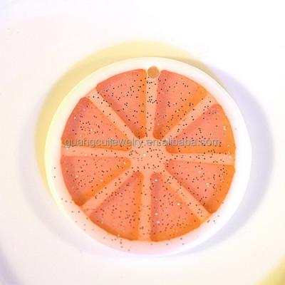 China New DIY Plastic Colorful Plastic Lemon Slices Key Ring Key Chain Keychain for sale