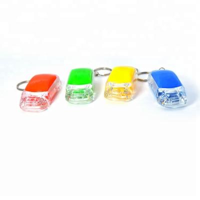 China Fashion Wholesale 3d Light Car Shape Acrylic Cute Led Key Chain For Cars for sale