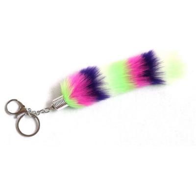 China Wholesale New Plush Promotion Gifts Souvenir Faux Fur Fox Tail Key Chain for sale