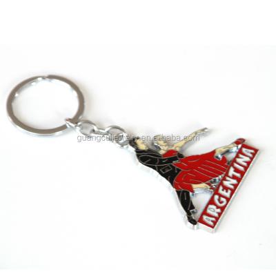 China Wholesale New Metal Fasion Enamel ARGENTINA Souvenir Ballerina Dancing Tourists Key Chain for sale
