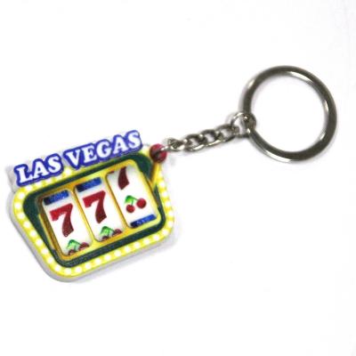 China Wholesale Custom Souvenir New Arrival Las Vegas Tourism Souvenir Logo Printing Key Chain for sale