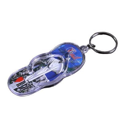China Wholesale custom tourist acrylic picture flip flops shoe souvenir T-shirt souvenir Brazil key chain for sale