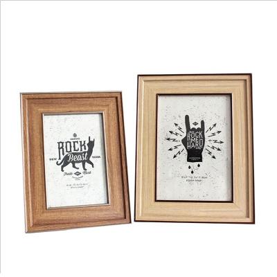 China Wholesale Minimalist PS Wooden Clear Plastic Frame Color Grain Glass Picture Frames. Used for home decoration for sale