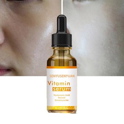 China OEM ODM Anti Aging Brightening Freckle Firming Whitening 20% Vitamin C Hyaluronic Acid Collagen Vitamin C Face Serum for sale