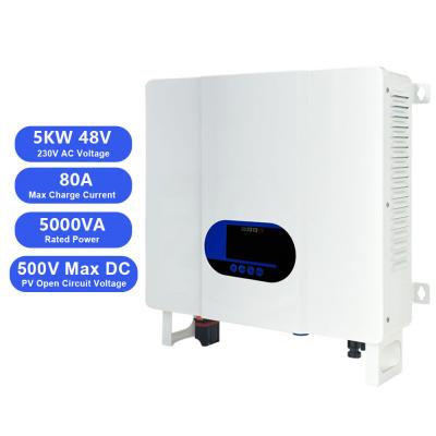 China Lightweight 5KW 48V MPPT Charge Controller Pure Sine Wave Hybrid Inverter for Lithium Battery 8kg for sale