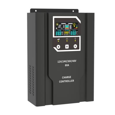 China 80A MPPT Solar Panel Regulator LCD Screen Solar Battery Charge Controller for sale