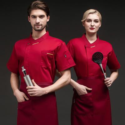 China restaurant & Chef Work Clothes cheap restaurant prices bar long and short sleeves solid color food service uniform for sale
