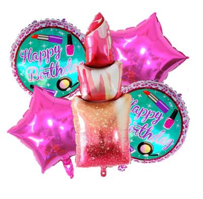China Foil Lip Foil Balloon Set Kiss Me To Say Lipstick Lipstick Around Balloon Bridal Shower Wedding Girl Birthday Party Decoration for sale