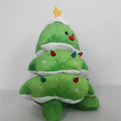 China High Quality 30cm Christmas Tree Plush Singing and Dancing Stuffed Toys Gift with LED Lighting for sale