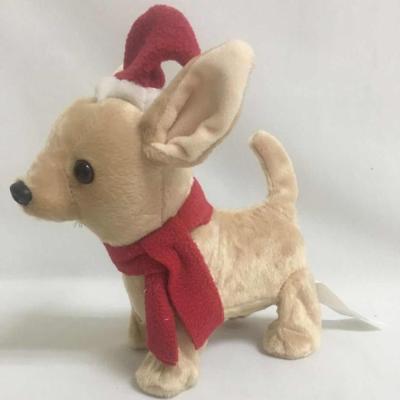 China Electronic Walking Game Christmas Plush Dog Batteries Powered Plush Toys for sale