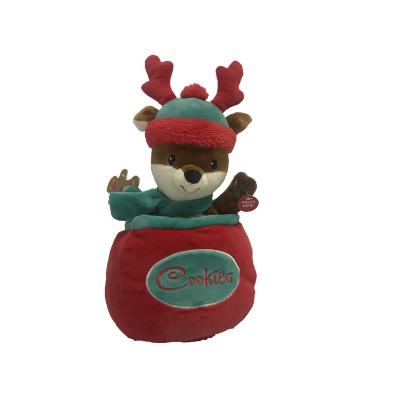 China Customized Eco-friendly Christmas Singing Snowman Wholesale Electronic Plush Toy For Children's Gift for sale