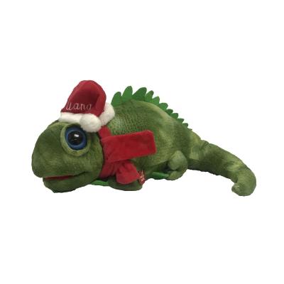China Christmas Toys 2020 Customized Factory Wholesale Caroling Christmas Animated Crocodile Plush Toy for sale