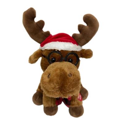 China Toy Custom Moveabble Deluxe Plush Christmas Electronic Hanging Toys for sale