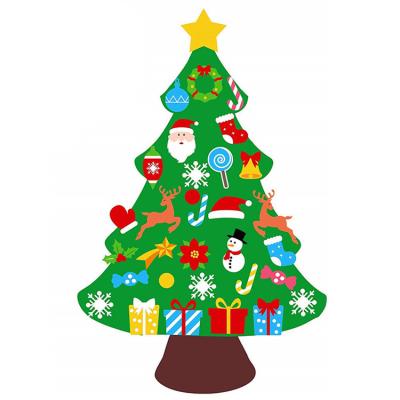 China 2020 Newest Christmas Decoration DIY Felt Christmas Decoration Christmas Tree For Kids Christmas Gifts for sale