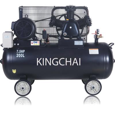 China KINGCHAI Machinery Factory Large Tank 100L Air Compressor Copper Wire Quality Belt Driven 100% Air Compressor for sale