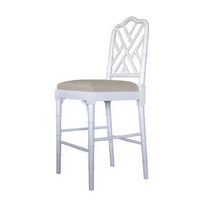 China Traditional Hot Selling Hamptons Counter Style Chippendale Style Wooden Bamboo Stool for sale
