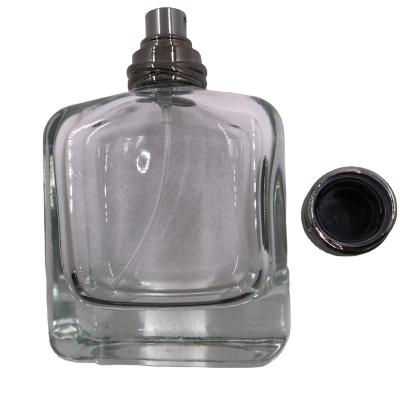 China 2020 famous hot selling crimp glass bottle A3285-110ml personal care square perfume bottle for sale