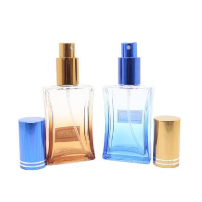 China A1308-30ML Personal Care Yellow Glass Perfume Bottle With Aluminum Cap for sale