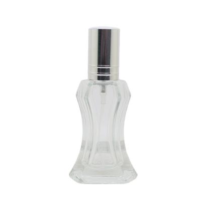 China A3253-25ML Personal Care Transparent Glass Perfume Bottle With Green Plastic Cap for sale