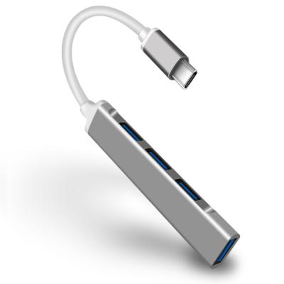 China Hot Selling Mini Laptop Type c to Hub Super Speed 4 Ports USB Hub for Computer and Mobile Phone Data Transmission Expansion for sale