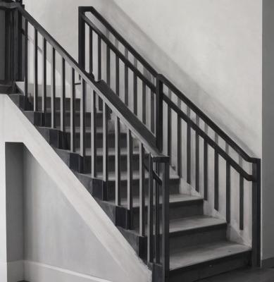 China 5.8-6.0M Length Modern Black Metal Stair Aluminum Railing for Decorative Balcony System for sale