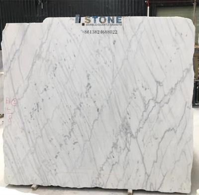 China Traditional Foshan Carrara white real marble slabs suppliers for sale