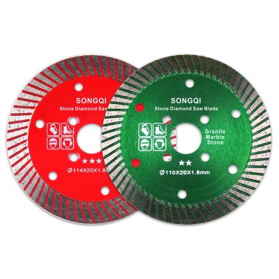 China Suitable for kinds of porcelain hard ceramics quartz Segmented Diamond Saw Blade 4 1/2 Inch Granite SONGQI Super Thin Diamond Saw Blade for Cutting Marble and Granite for sale