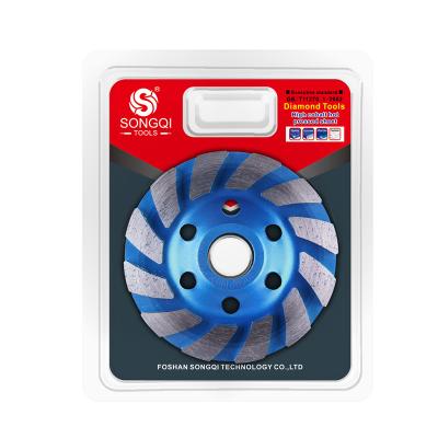 China Suitable for kinds of porcelain hard ceramics quartz SONGQI 4 Inch Diamond Grinding Cup Wheel China Grinding Wheel Diamond For Marble Concrete Granite Tile Grinding for sale