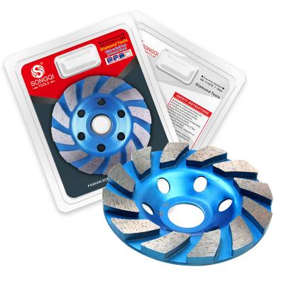 China Suitable for kinds of porcelain hard ceramics quartz SONGQI 4 Inch Diamond Grinding Cup Wheel Diamond Grinding Wheel For Marble Concrete Granite Tile Grinding for sale