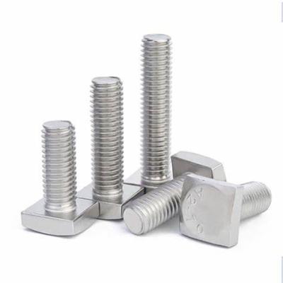 China Steel Grade 4.8 8.8 Class 10.9 Square Head T Metal Bolt White Zinc Plated Half Threaded for sale