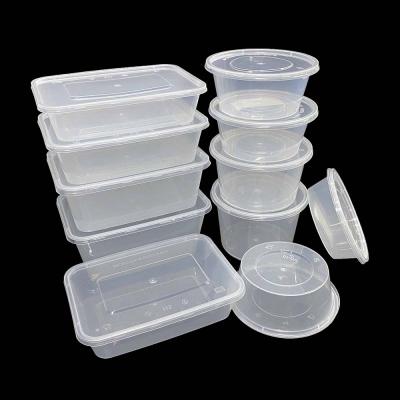 China Disposable Packaging Microwavable Bento Box , Freezer Microwavable Plastic PP Container With Lid for sale